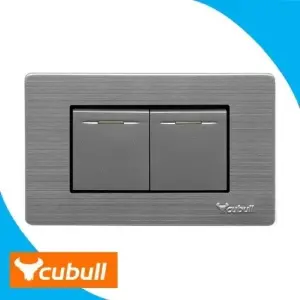 Interruptor Doble Conmutador Acero cubull