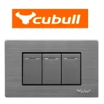 Interruptor Triple Acero Cubull